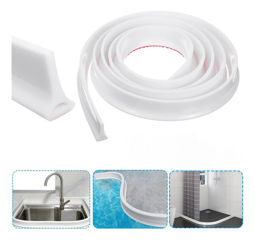 Baño De Ducha Con Barrera De Agua A Rayas Impermeables