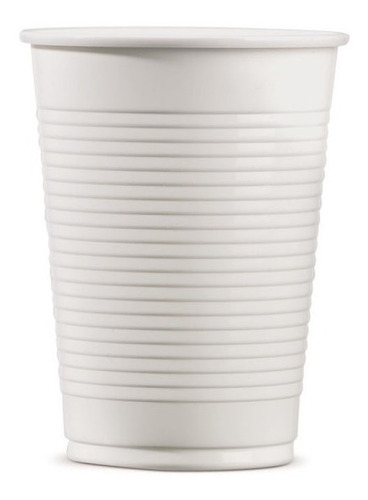 Vasos De Plástico Bella Cup 180cc X100u. Blancos.