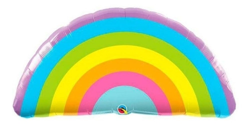 1  Globo Arcoiris Pastel Apto Aire O Helio