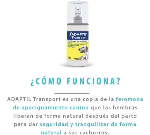 Adaptil Spray Transport Feromona Perros 60ml Seguridad