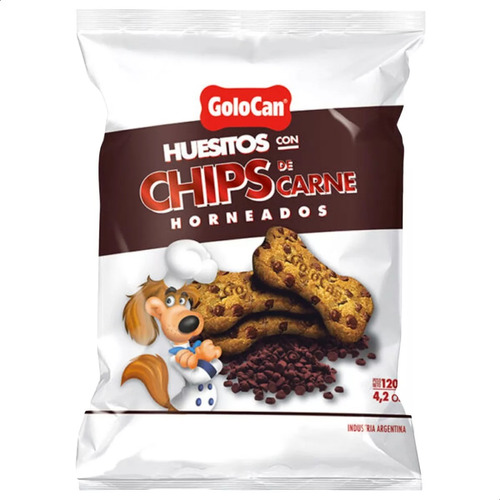 Huesitos Para Perro Golocan Con Chips De Carne Horneados