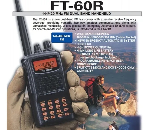 Handy Yaesu Ft-60r Bibanda Vhf / Uhf Resitente Agua