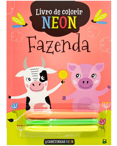 Livro Livro De Colorir Neon: Fazenda