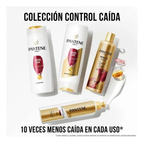 Shampoo Pantene Pro-v Control Caída 1 L - 4 Pzas