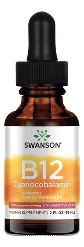 Líquido Sublingual Vitamina B-12 Swanson 1000 Mcg 59 Ml
