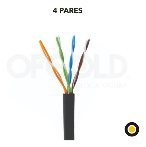 Imagen 2 de 7 de Bobina Cable Utp 4 Pares 305mts Cat 5e Exterior Oferta
