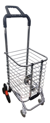 Carrinho De Compras Dobrável 360 P/ Escada Inox Até 50kg