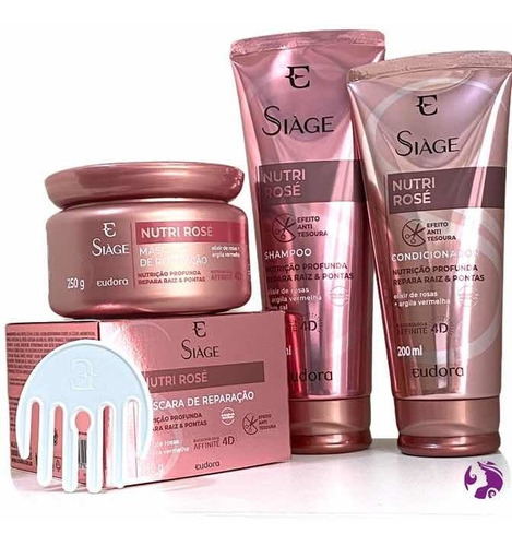 Siàge Nutri Rosé Shampoo + Condicionador + Máscara 