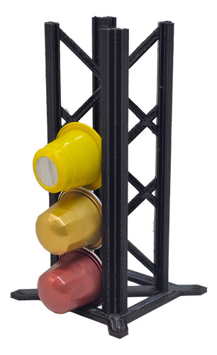 Porta Cápsulas Nespresso 4 Sectores Hasta 16 Cápsulas Color Negro