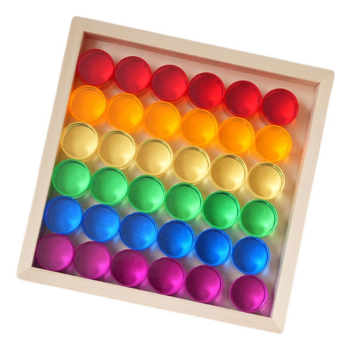 Juego De Bloques De Construcción Arcoíris Apilables, Cubos