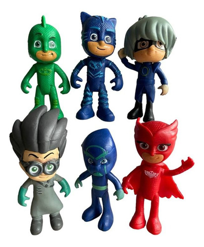 Figuras Colección Serie Infantil Pj Mask Set X6