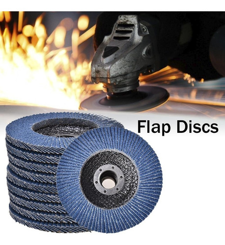 Disco Flap Lija Amoladora 115mm X 10 U Grano 40 60 80 120