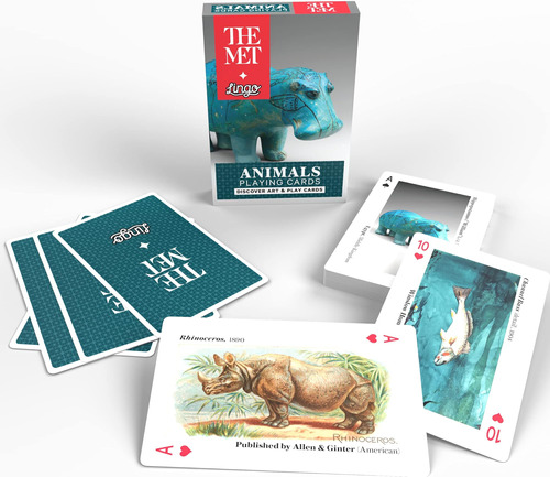 Lingo The Met Animals Playing Cards - Flashcards Educativas 