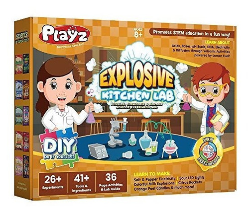Juguete Ciencia Playz Explosive Kitchen Lab 26+ Juego De Exp
