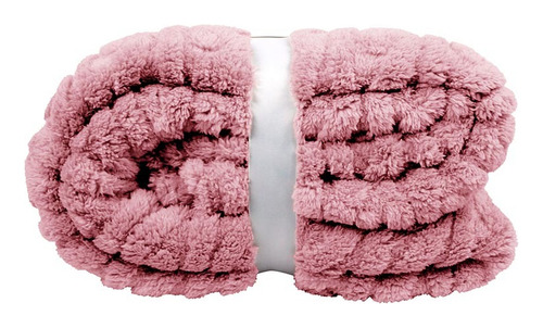 Cobertor Ligero Matrimonial Jumbo Cobija Suave Grabada Color Rosa