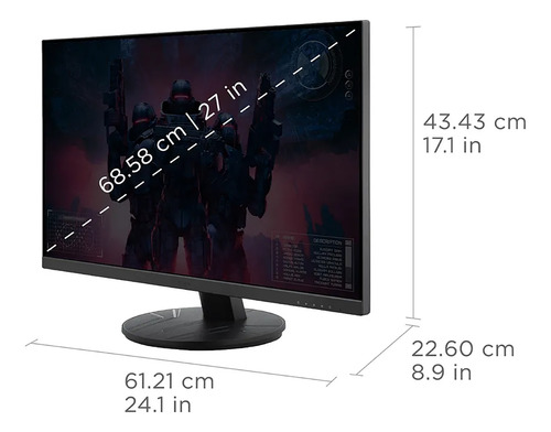 Monitor Gamer Viewsonic Vx2716a 27 + Antivirus Mcafee Negro