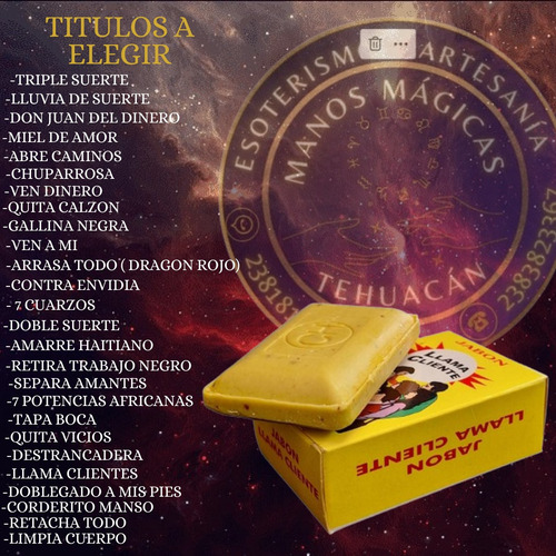 Pack 10 Jabones Esotéricos - Varios Propósitos A Elegir