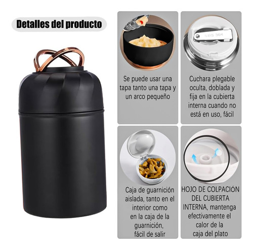 Termo Portatil Comida Caliente Fría Sopa Acero Inox. 500ml