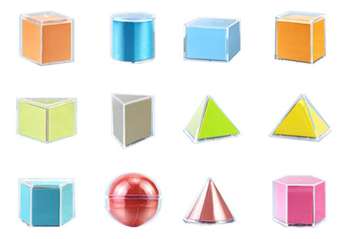 Nova Bloques De Formas Geométricas 3d 12x, Juguete Educativo