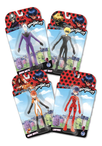 Figura De Acción Ladybug, Cat Noir, Rena Rouge, Hauck Moth De Disney Muñecos Miraculous