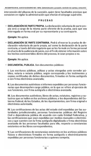 Incidentes En El Juicio Sucesorio Sección Tercera (administración Y Posesión, Rendición De Cuentas Y Remoción)