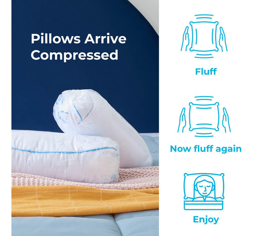 Pillow Linenspa, Espuma Viscoelástica En Gel Triturado, Cool