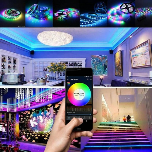 Manguera Luz Tira Led Wi Fi Aplicacion Smart Varios Colores 