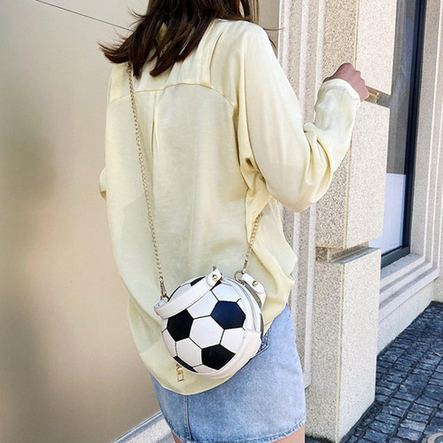 Elegante Bandolera Con Forma De Balón De Fútbol, Monedero,