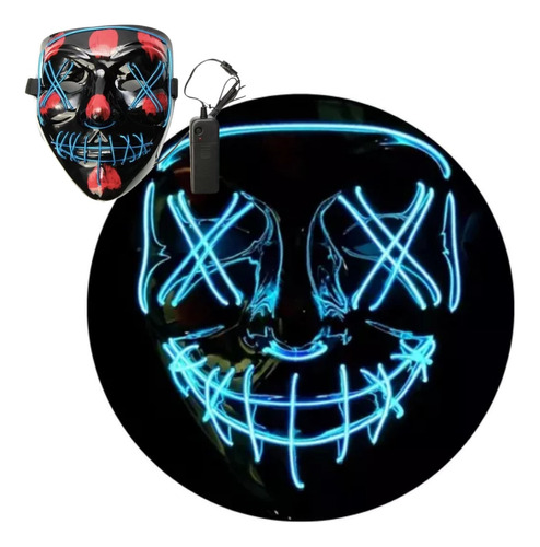 Mascara La Purga Con Luces Led De Colores Disfraz Halloween