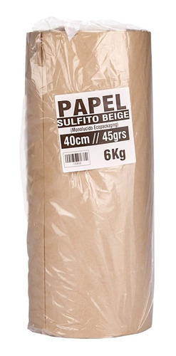 Papel Sulfito Beige Monolucido 40 Cm (45grs) X 1 Unidad. 