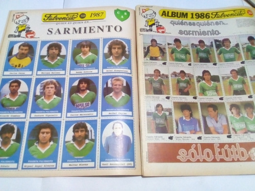 Figuritas Club Sarmiento De Junín X 27 U. 1986/1987