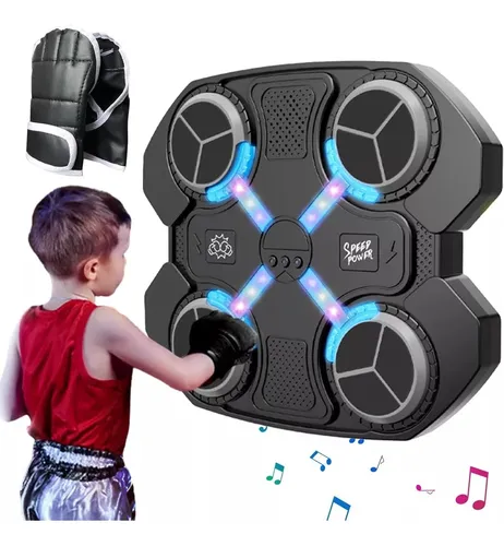 Maquina De Boxeo Musical Bluetooth Kit Boxeo Niños Guantes