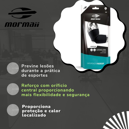 Cotoveleira Sport Com Reforço Neoprene Mormaii Ortopédica
