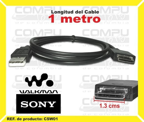 Mp4 Sony Walkman Cable Usb Datos Ref Csw01 Computoys Sas