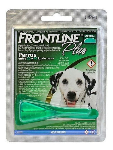 Pipeta Antipulgas Y Garrapatas Frontline Perros De 20-40kg