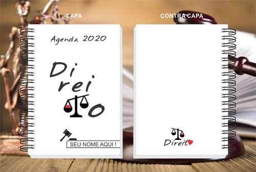 Agenda Personalizada Direito Advogado Com Nome Advocacia