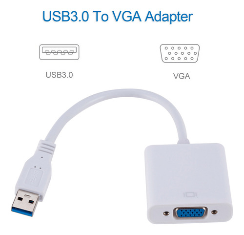 Adaptador Usb3.0 A Vga Para Conexión De Pc/proyector