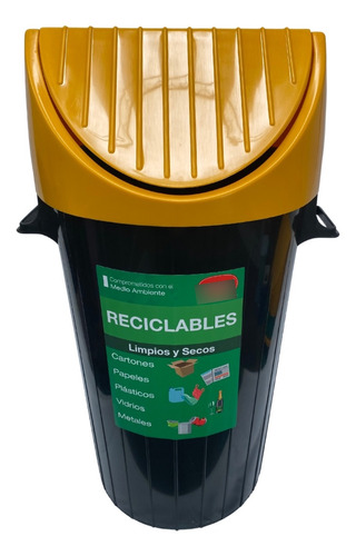 Recipiente Reciclado,basura  Redondo De 125 Lts 