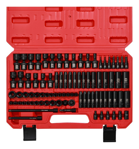 Juego De Vasos De Impacto 86pcs 1/4puLG Mixpower, Mtrico&sae