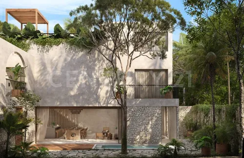 Hermosa Villa 3 Rec En Venta En Lujoso Desarrollo En Tulum Región 8 Shanti P3991