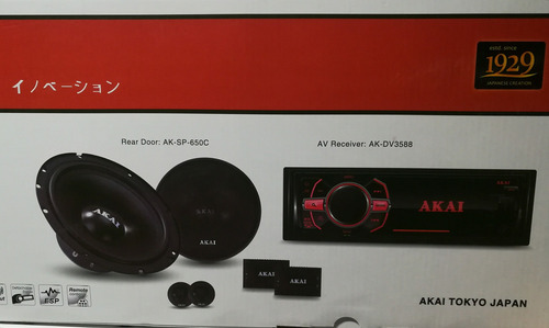 Combo Akai Radio Dvd Bluetooth 1 Din + Componentes 320w 6,5