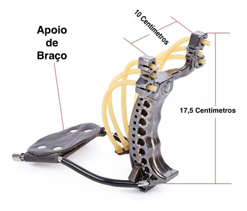Imagem 2 de 10 de Estilingue Atiradeira Profissional 3 X Com Apoio De Braço