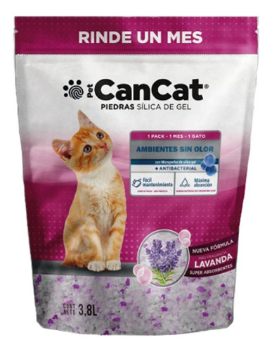 Piedras Silica Para Gato Gel De Lavanda Pack Económico 2lts