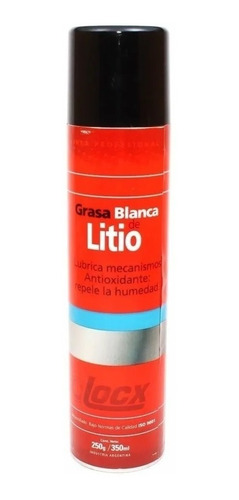 Grasa Blanca De Litio Locx Lubricante Aerosol Premium 300 Ml