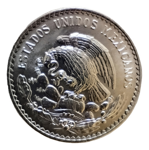Moneda Peso Morelos Cachetón Plata Ley 0.500 1947