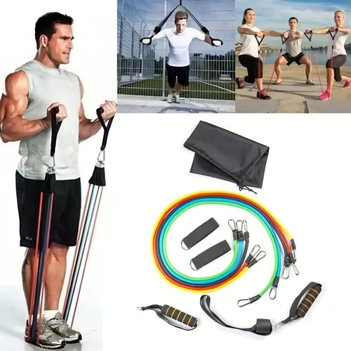 - . Kit Elástico For Entrenamientos De Musculación En Casa