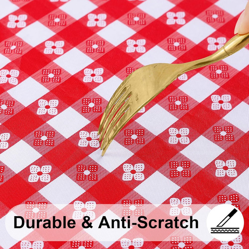 Mantel Rectangular Impermeable Con Elástico Para Mesa De 6 P