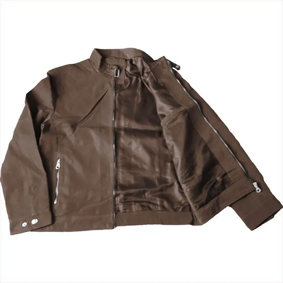 jaqueta de couro camurça masculina