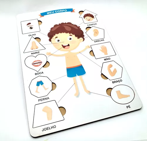 2 Brinquedos Educativos Jogos APrendendo as Formas e Partes do Corpo Humano  Menino e Menina -- Mega Impress - Jogos Educativos - Magazine Luiza