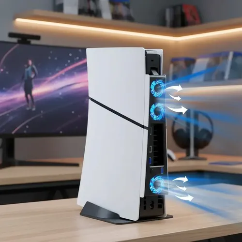 Ventilador De Refrigeración Enfriamiento Usb Para Compatible Con Ps5 Slim Digital Compacto Dehuka